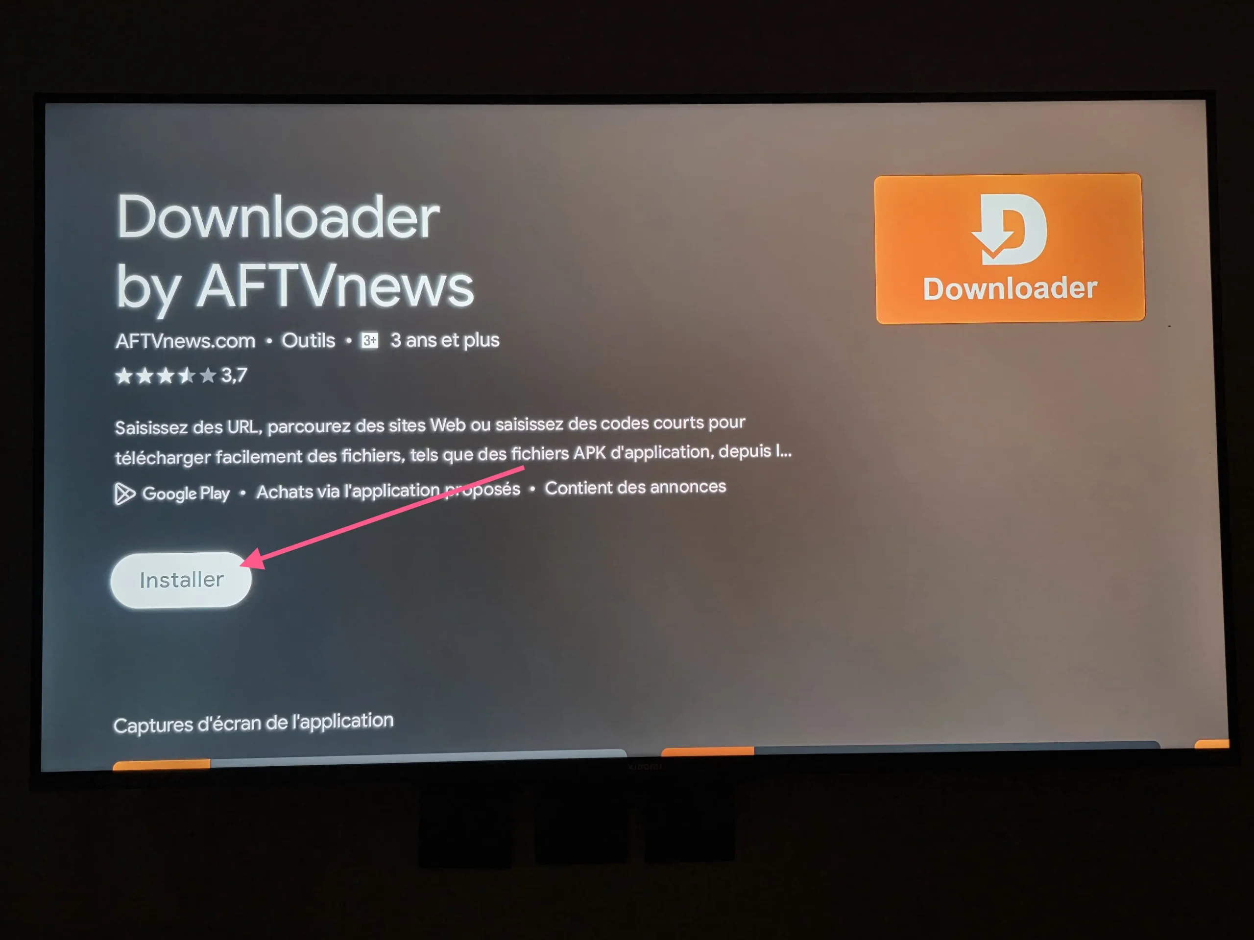 Installation de Downloader sur Smart TV